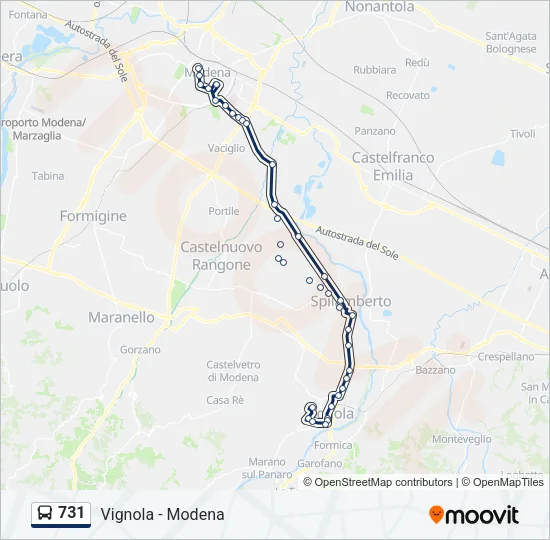 731 Bus Line Map