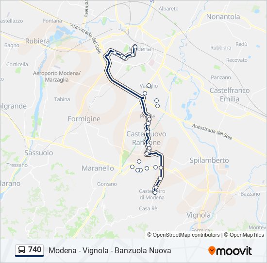 740 bus Line Map
