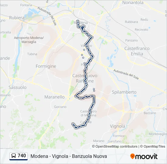 740 Bus Line Map