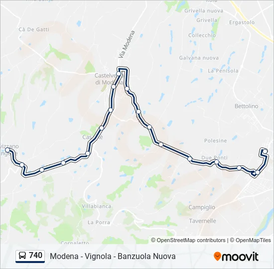 740 Bus Line Map