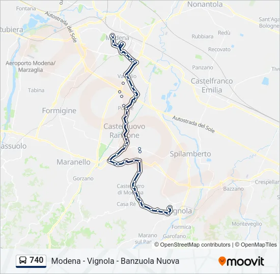 740 Bus Line Map