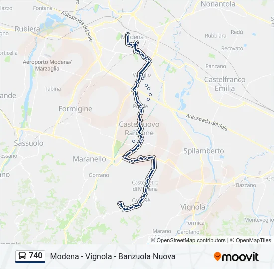 740 Bus Line Map
