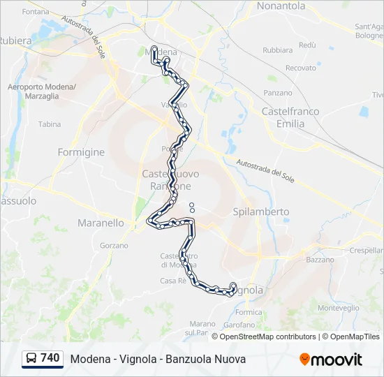 740 Bus Line Map