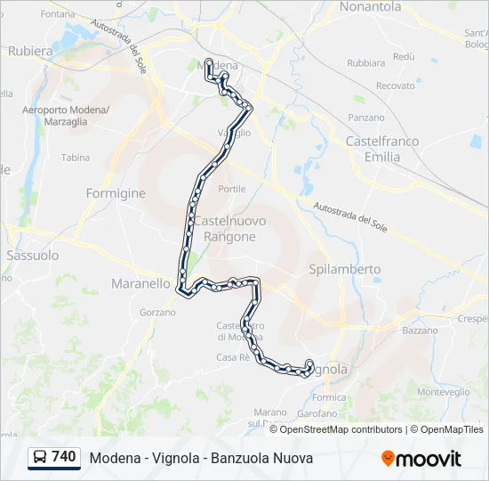 740 Bus Line Map