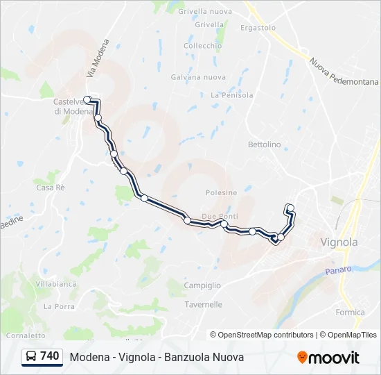 740 Bus Line Map