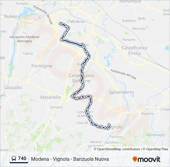 740 Bus Line Map