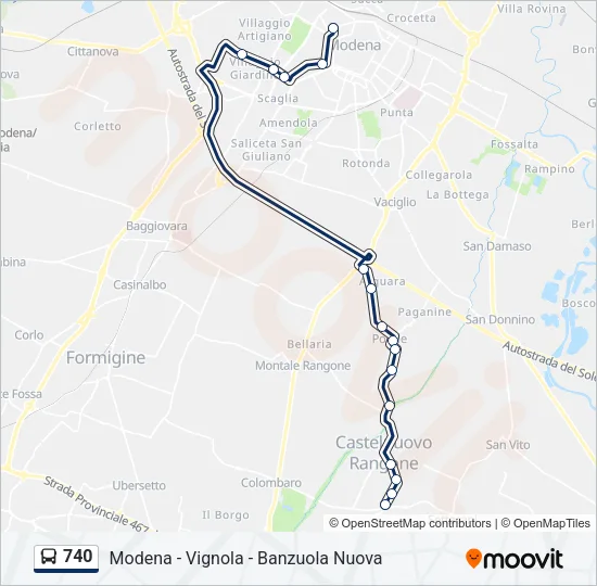 740 Bus Line Map