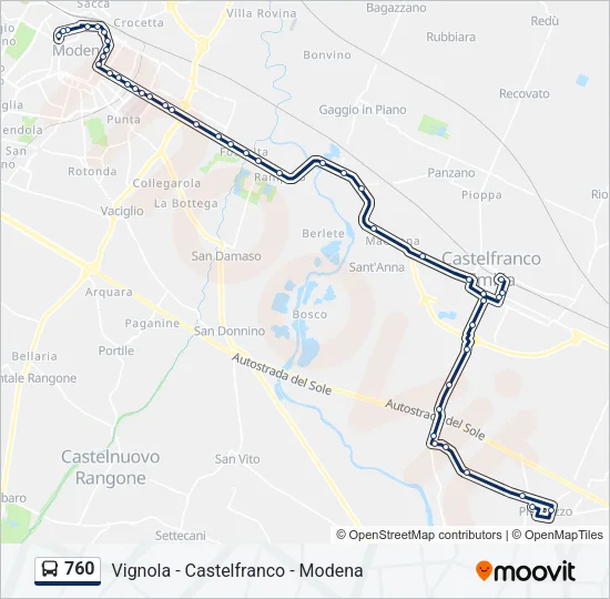 760 Bus Line Map