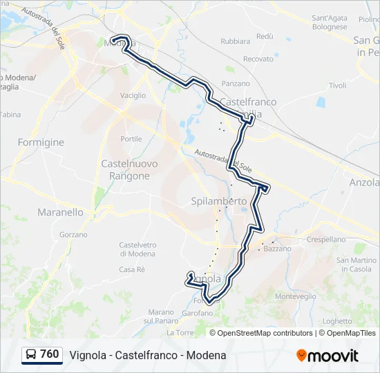 760 Bus Line Map