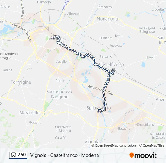 760 Bus Line Map