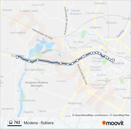 762 Bus Line Map