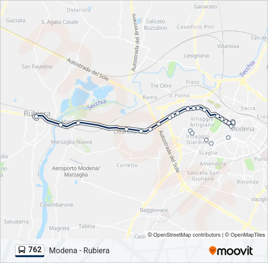 762 Bus Line Map