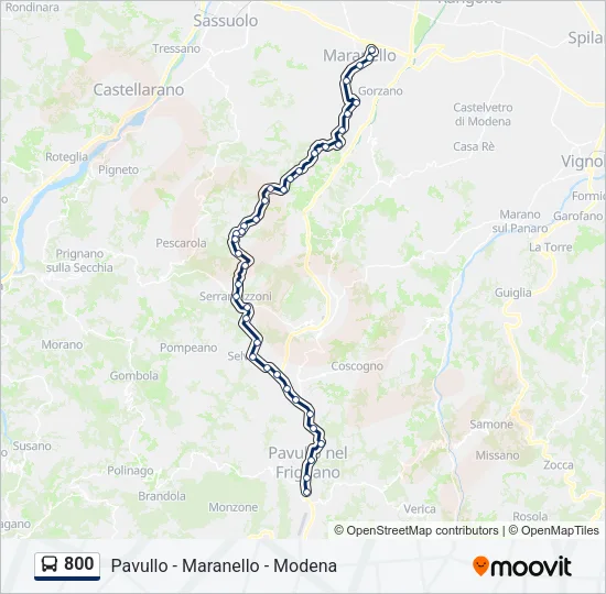 800 Bus Line Map
