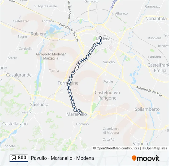 800 Bus Line Map