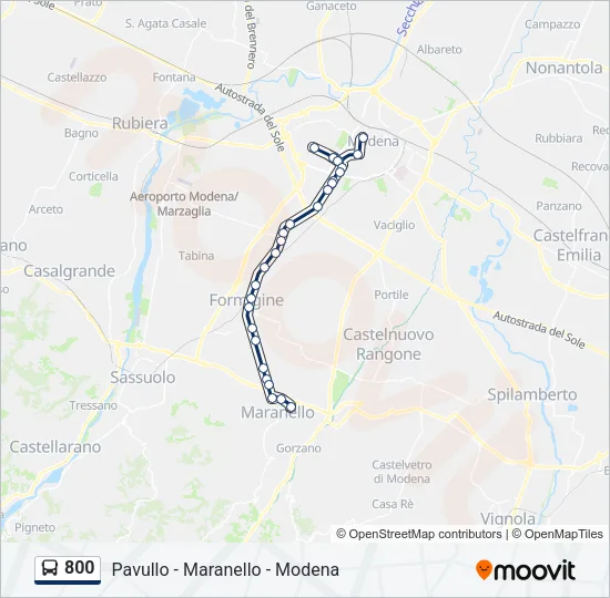800 Bus Line Map