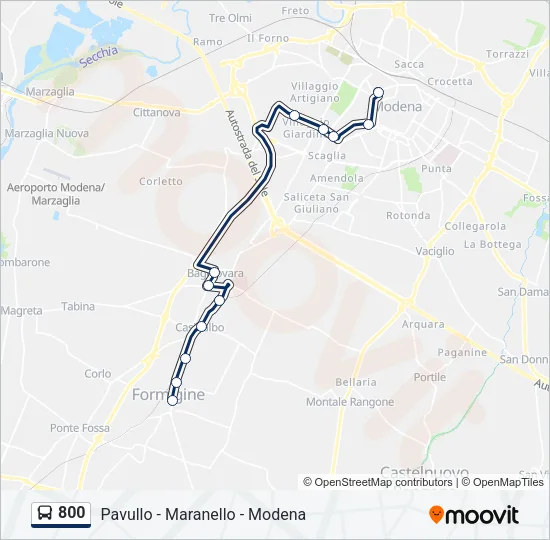 800 Bus Line Map