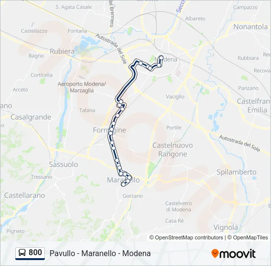 800 Bus Line Map