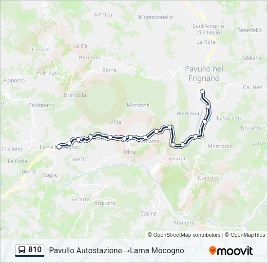 810 Bus Line Map