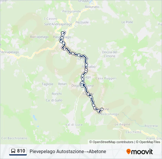 810 Bus Line Map