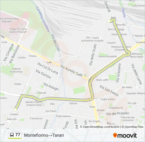 77 Bus Line Map
