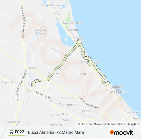 F022 Bus Line Map