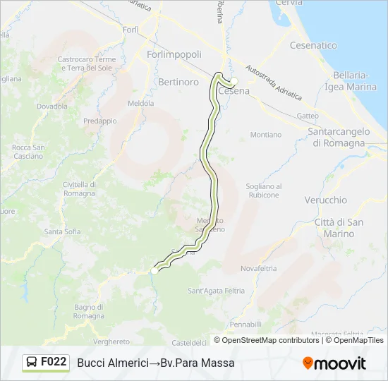 F022 Bus Line Map