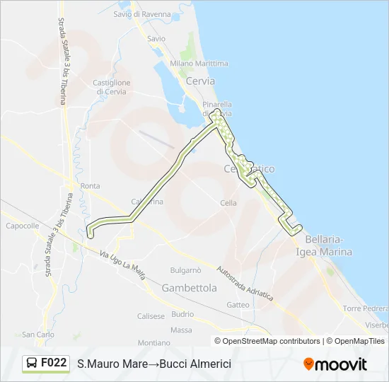 F022 Bus Line Map