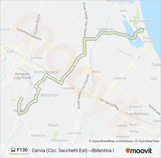 F130 Bus Line Map