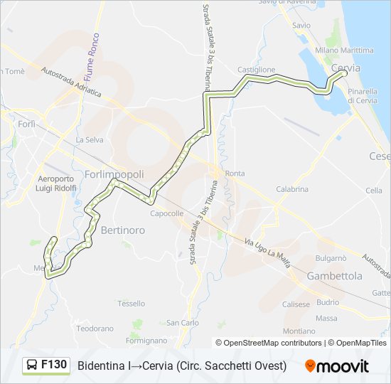 F130 bus Line Map