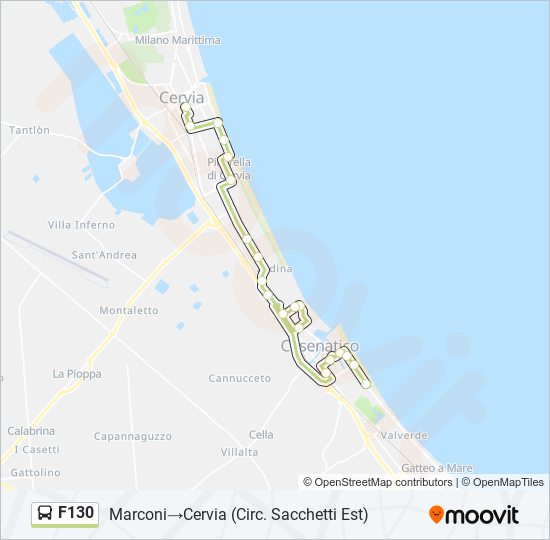 F130 bus Line Map