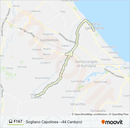 F167 Bus Line Map
