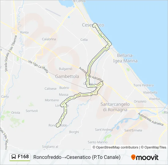 F168 Bus Line Map