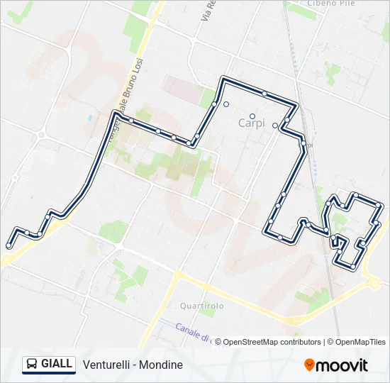 GIALL Bus Line Map