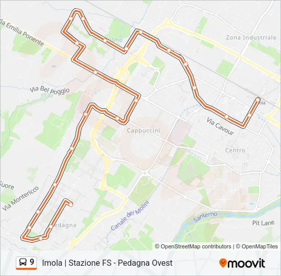 9 Bus Line Map