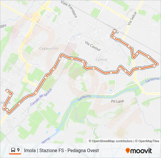 9 Bus Line Map