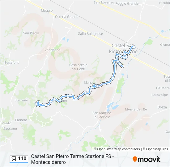 110 Bus Line Map