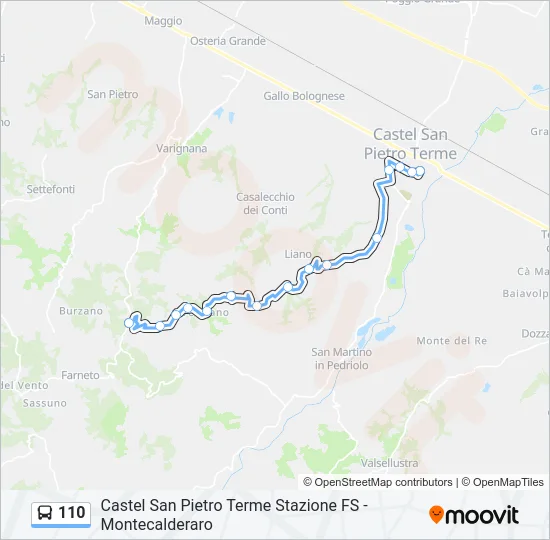 110 Bus Line Map