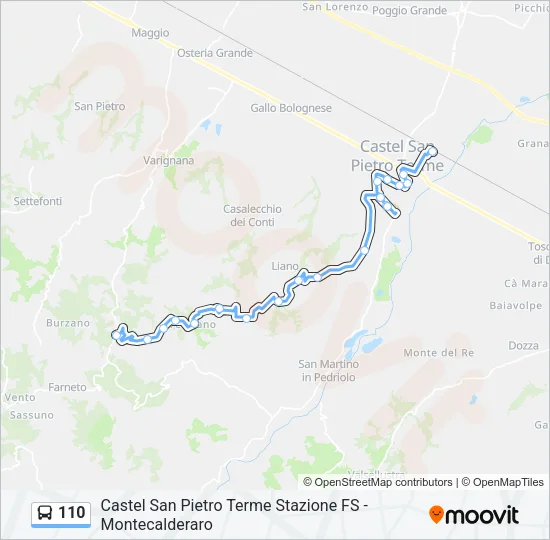 110 Bus Line Map