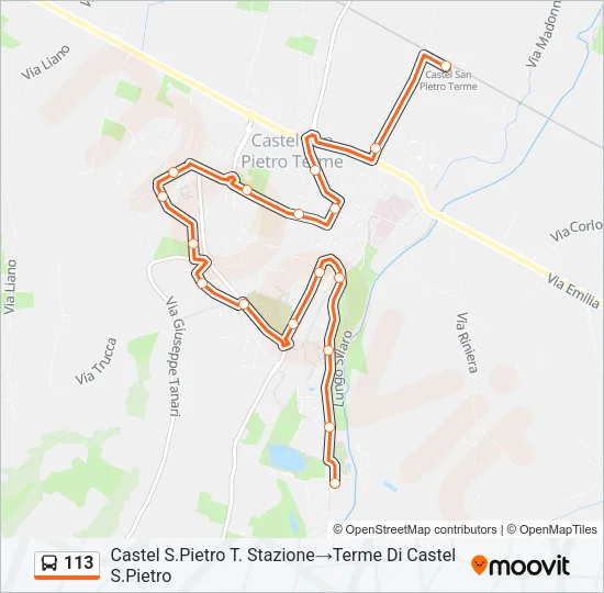 113 Bus Line Map