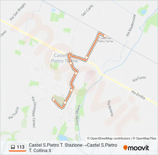 113 Bus Line Map
