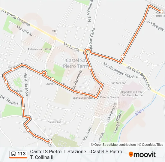 113 Bus Line Map