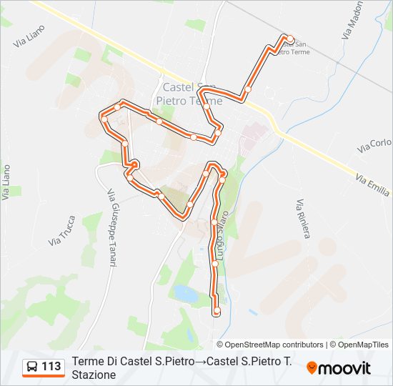 Percorso linea bus 113
