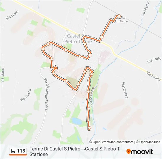 113 Bus Line Map