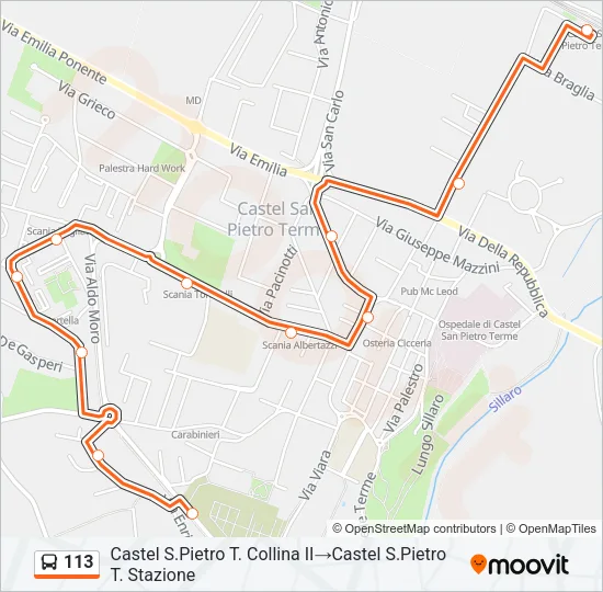 113 Bus Line Map