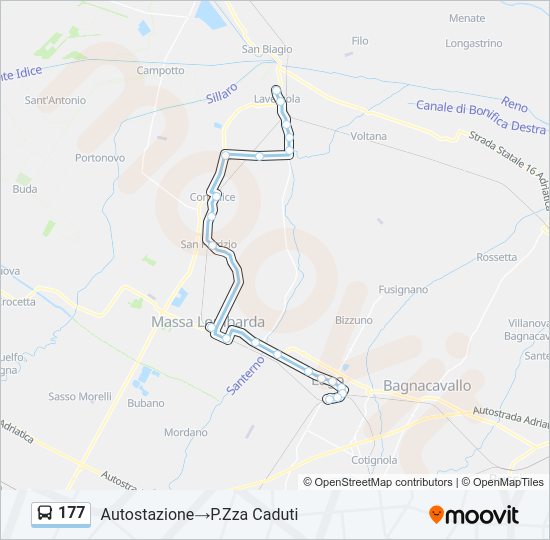 Percorso linea bus 177