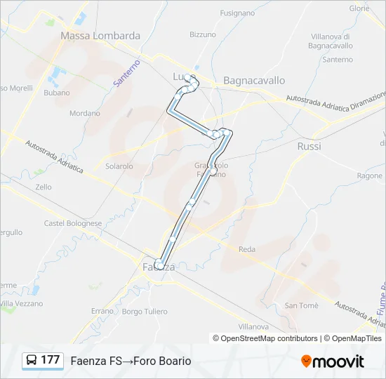 177 Bus Line Map