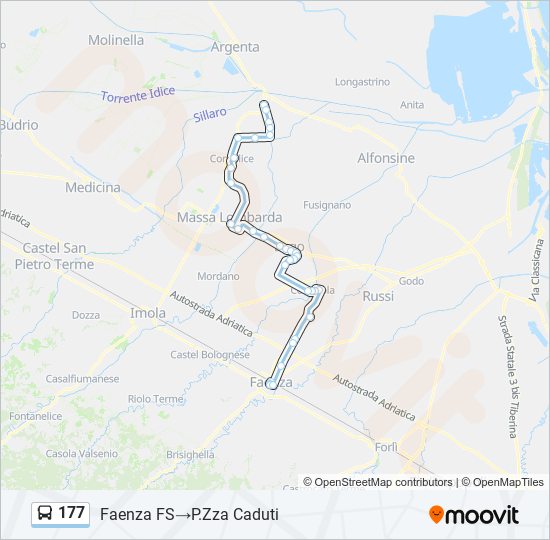 177 bus Line Map