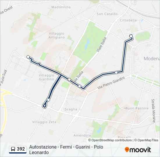 392 Bus Line Map
