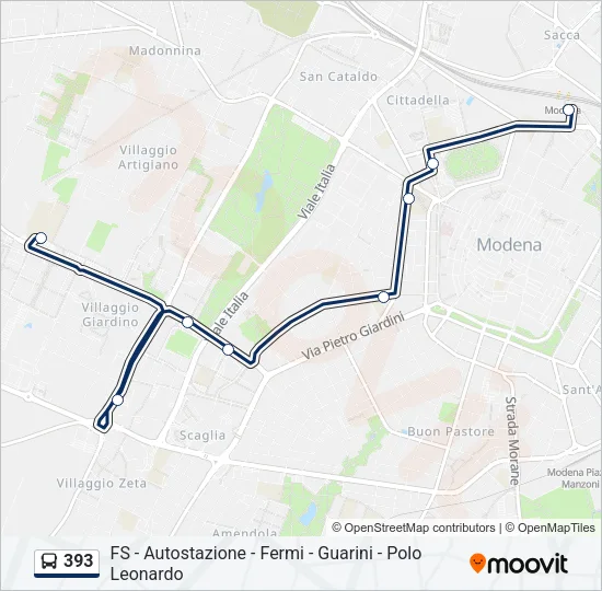 393 Bus Line Map
