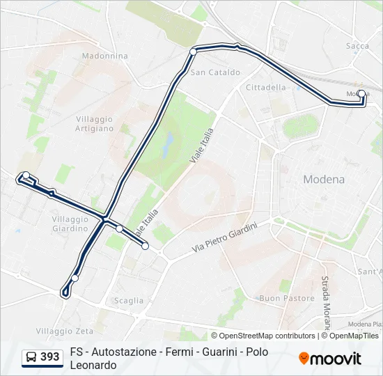 393 Bus Line Map